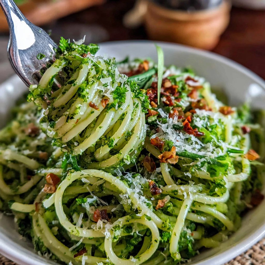 Dandelion Leaf Pesto Pasta