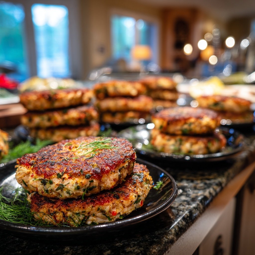 Savory Salmon Patties with Dill