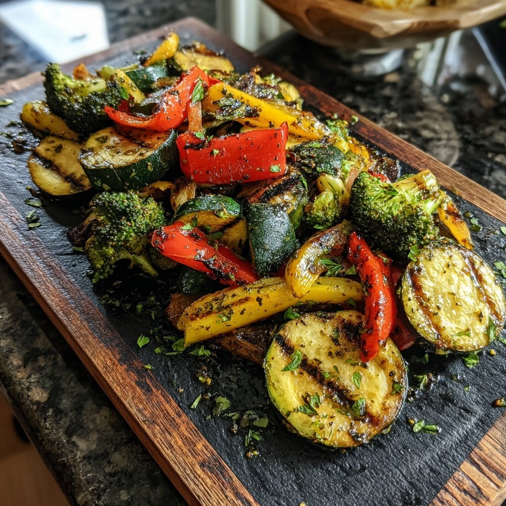 Healthy Lemon Herb Grilled Veggies