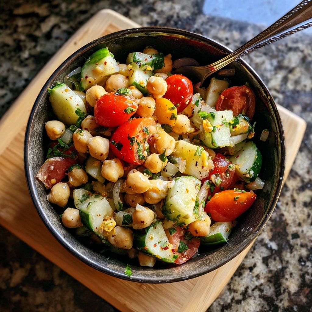 Mediterranean Chickpea Salad Bowl