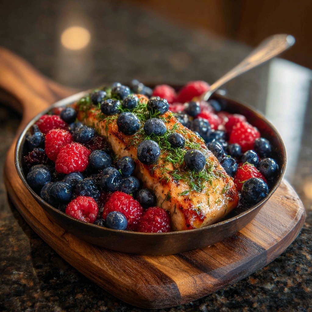 Lemon-Dill Salmon Berry Bowl
