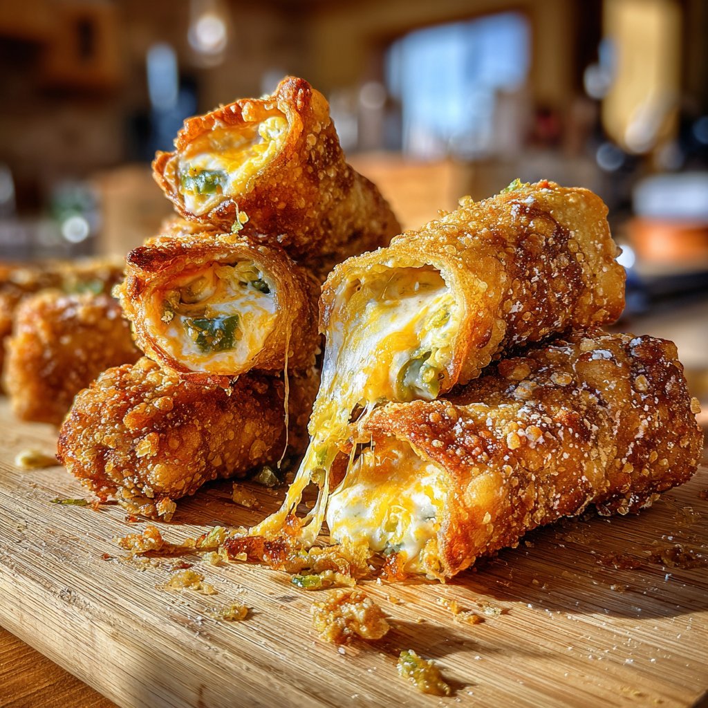 Mini Jalapeño Popper Egg Rolls