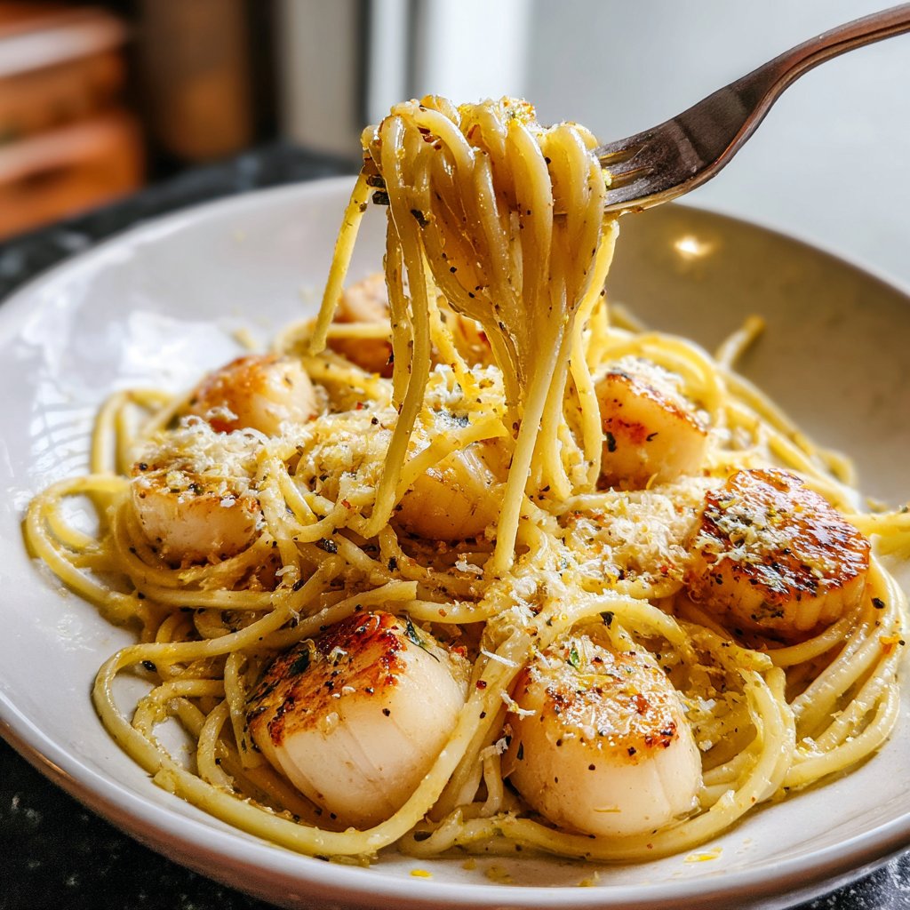 Lemon Butter Scallop Pasta