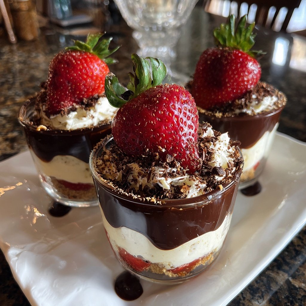 Chocolate-Covered Strawberry Parfaits